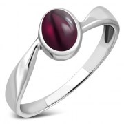 Garnet Silver Ring, r199